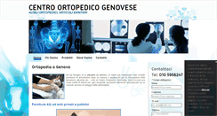 Desktop Screenshot of centroortopedicogenovese.com